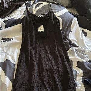 Forever 21 Black Textured Mini Dress